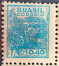 Selo Regular Cod RHM 466 Netinha Trigo Cr 0p40 Filigrana Q 1946