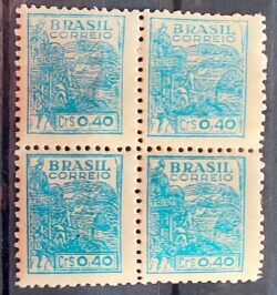 Selo Regular Cod RHM 466 Netinha Trigo Cr 0p40 Filigrana Q 1946 Quadra