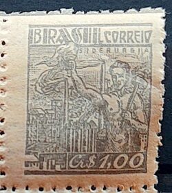 Selo Regular Cod RHM 485 Netinha Siderurgia CrS 1p00 Filigrana Q 1946 2