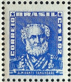 Selo Regular Cod RHM 489 Bisneta Almirante Tamandare Filigrana Q 1954 1