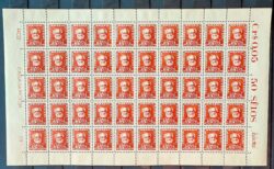 Selo Regular Cod RHM 490 Bisneta Almirante Tamandare Filigrana Q 1954 Folha 2