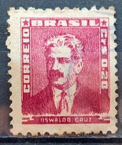 Selo Regular Cod RHM 492 Bisneta Oswaldo Cruz Saude 1954 Circulado 3