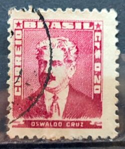 Selo Regular Cod RHM 492 Bisneta Oswaldo Cruz Saude 1954 Circulado 4