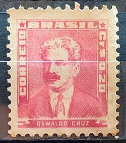 Selo Regular Cod RHM 492 Bisneta Oswaldo Cruz Saude 1954 Circulado 9