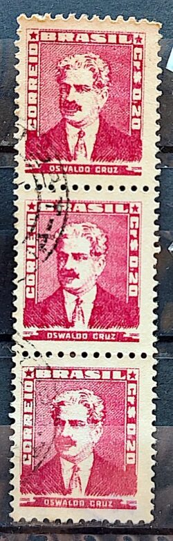 Selo Regular Cod RHM 492 Bisneta Oswaldo Cruz Saude 1954 Terno Circulado 5