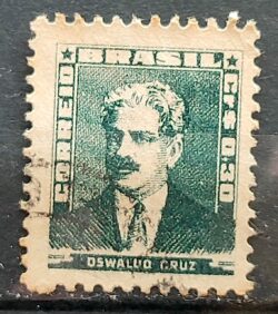 Selo Regular Cod RHM 493 Bisneta Oswaldo Cruz Saude 1954 Circulado 2