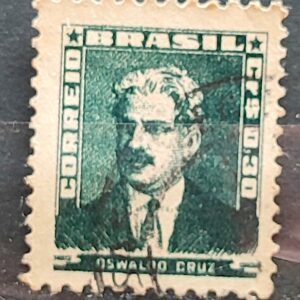 Selo Regular Cod RHM 493 Bisneta Oswaldo Cruz Saude 1954 Circulado 4