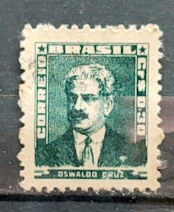Selo Regular Cod RHM 493 Bisneta Oswaldo Cruz Saude 1954 Circulado 5