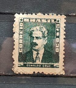 Selo Regular Cod RHM 493 Bisneta Oswaldo Cruz Saude 1954 Circulado 7