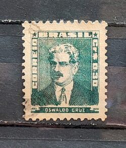 Selo Regular Cod RHM 493 Bisneta Oswaldo Cruz Saude 1954 Circulado 8
