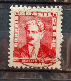 Selo Regular Cod RHM 494 Bisneta Oswaldo Cruz Saude 1954 Circulado 1
