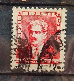 Selo Regular Cod RHM 494 Bisneta Oswaldo Cruz Saude 1954 Circulado 2