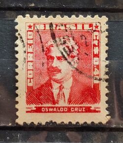 Selo Regular Cod RHM 494 Bisneta Oswaldo Cruz Saude 1954 Circulado 3