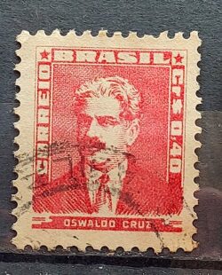 Selo Regular Cod RHM 494a Bisneta Oswaldo Cruz Saude 1954 Circulado 1