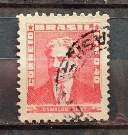 Selo Regular Cod RHM 494a Bisneta Oswaldo Cruz Saude 1954 Circulado 10