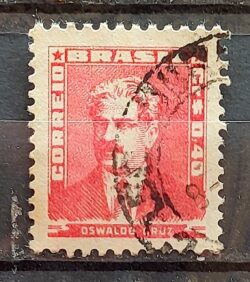 Selo Regular Cod RHM 494a Bisneta Oswaldo Cruz Saude 1954 Circulado 9