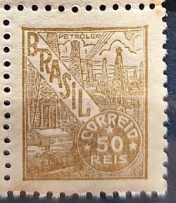 Selo Regular RHM 426A Netinha Petroleo 50 Reis Filigrana M 1942