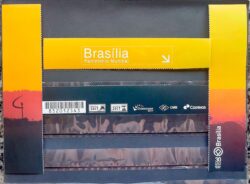 Vinheta do Bloco B 204 Selo Brasilia Patrimonio Mundial 2017 Colecionar Arquitetura