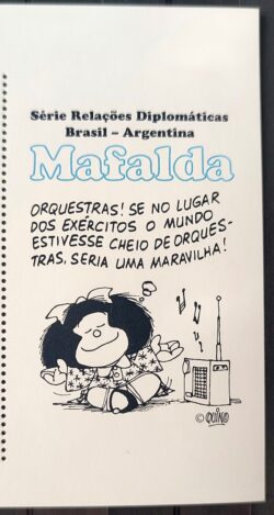 Vinheta do Bloco B 234 Relacoes Diplomaticas Argentina Mafalda 2023