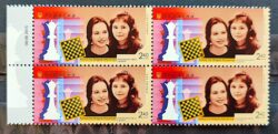 X 0433 Selo Xadrez Ucrania Mulher 2015 Quadra Vinheta Dama
