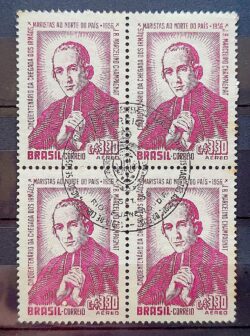 A 78 Selo Cinquentenario Irmaos Maristas Champagnat Religiao Educacao 1956 Quadra CBC RJ