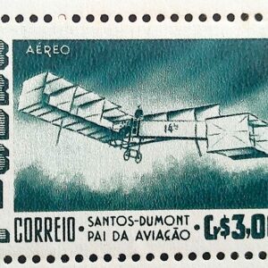 A 80 Selo Aereo Santos Dumont Aviao Aviacao 14 Bis 1956