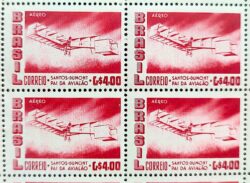 A 82 Selo Aereo Santos Dumont Aviao Aviacao 14 Bis 1956 Quadra