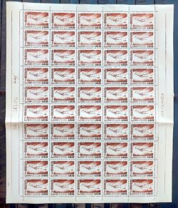 A 83 Selo Aereo Santos Dumont Aviao Aviacao 14 Bis 1956 Folha