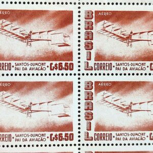 A 83 Selo Aereo Santos Dumont Aviao Aviacao 14 Bis 1956 Quadra