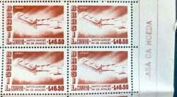 A 83 Selo Aereo Santos Dumont Aviao Aviacao 14 Bis 1956 Quadra Vinheta CMB