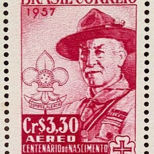 A 85 Selo Centenario Baden Powell Escotismo Escoteiro Chapeu 1957 MH