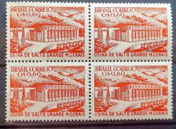 C 373 Selo Usina Hidreletrica de Salto Grande Minas Gerais 1956 Quadra