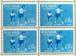 C 376 Selo Jogos Infantis Crianca 1956 Quadra