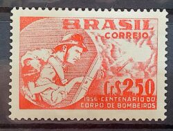 C 378 Selo Centenario Bombeiros Seguranca Militar 1956