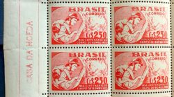 C 378 Selo Centenario Bombeiros Seguranca Militar 1956 Quadra Vinheta CMB
