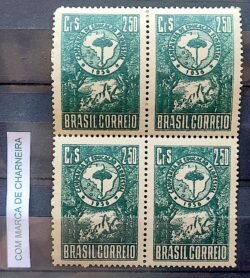 C 382 Selo Campanha de Educacao Florestal Mapa 1956 Quadra MH