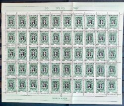 C 384 Selo Congresso de Panama Presidente Juscelino Kubitschek JK 1956 Folha