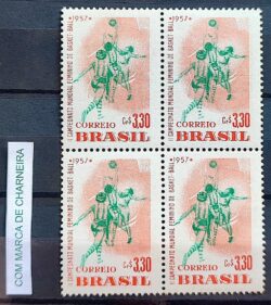 C 393 Selo Campeonato Mundial Feminino de Basquete Mulher 1957 Quadra MH