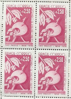 C 400 Selo Centenario Cidade de Ribeirão Preto 1957 Quadra