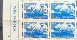 C 419 Selo Marinha Mercante Navio 1958 Quadra Vinheta CMB