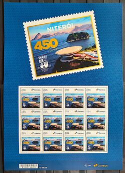 SI 13 Selo Institucional 450 Anos Niteroi Brasao Arquitetura Oscar Niemeyer 2023 Folha