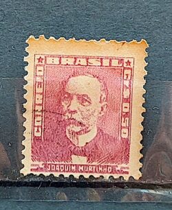 Selo Regular Cod RHM 495a Bisneta Joaquim Murtinho Saude 1954 Circulado 4