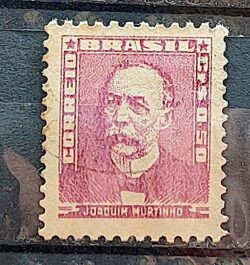 Selo Regular Cod RHM 495a Bisneta Joaquim Murtinho Saude 1954 Circulado 7