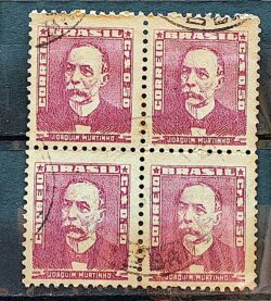 Selo Regular Cod RHM 495a Bisneta Joaquim Murtinho Saude 1954 Quadra Circulado 1
