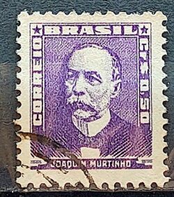 Selo Regular Cod RHM 495c Bisneta Joaquim Murtinho Saude 1954 Circulado 4