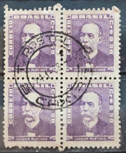 Selo Regular Cod RHM 495c Bisneta Joaquim Murtinho Saude 1954 Quadra Circulado 2