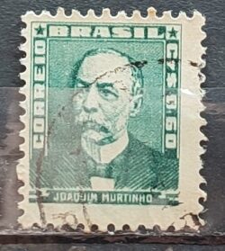 Selo Regular Cod RHM 496 Bisneta Joaquim Murtinho Saude 1954 Circulado 5