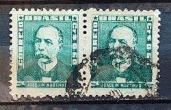 Selo Regular Cod RHM 496 Bisneta Joaquim Murtinho Saude 1954 Dupla Circulado 1