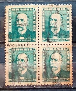 Selo Regular Cod RHM 496 Bisneta Joaquim Murtinho Saude 1954 Quadra Circulado 2