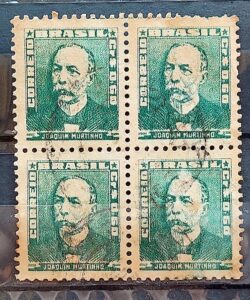 Selo Regular Cod RHM 496 Bisneta Joaquim Murtinho Saude 1954 Quadra Circulado 3